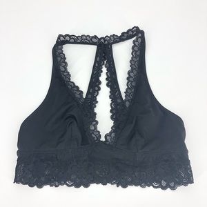 Aerie Black Lace Bralette Sleepwear Size Small